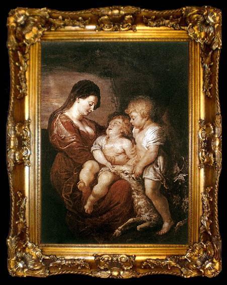 framed  Peter Paul Rubens Virgin and Child with the Infant St John, ta009-2